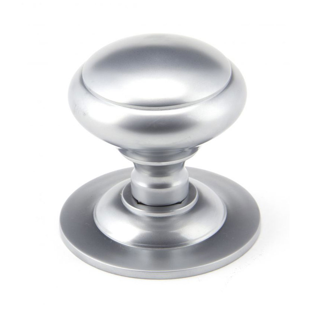 From the Anvil Round Centre Door Knob - Satin Chrome